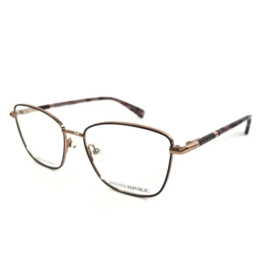 Banana Republic Eyeglasses Frame BR224 SK4 Brown Pink Cat Eye Wire Rim 52-16-140